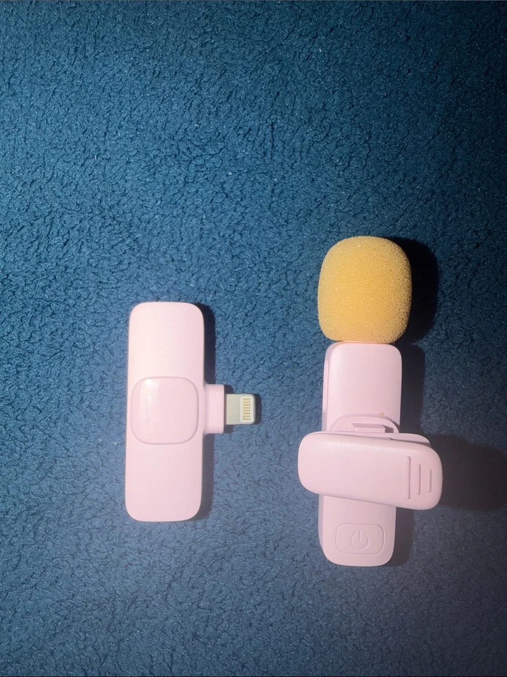 Pink Clip-On Mobile Microphone with Windshield - Portable Phone Accessory